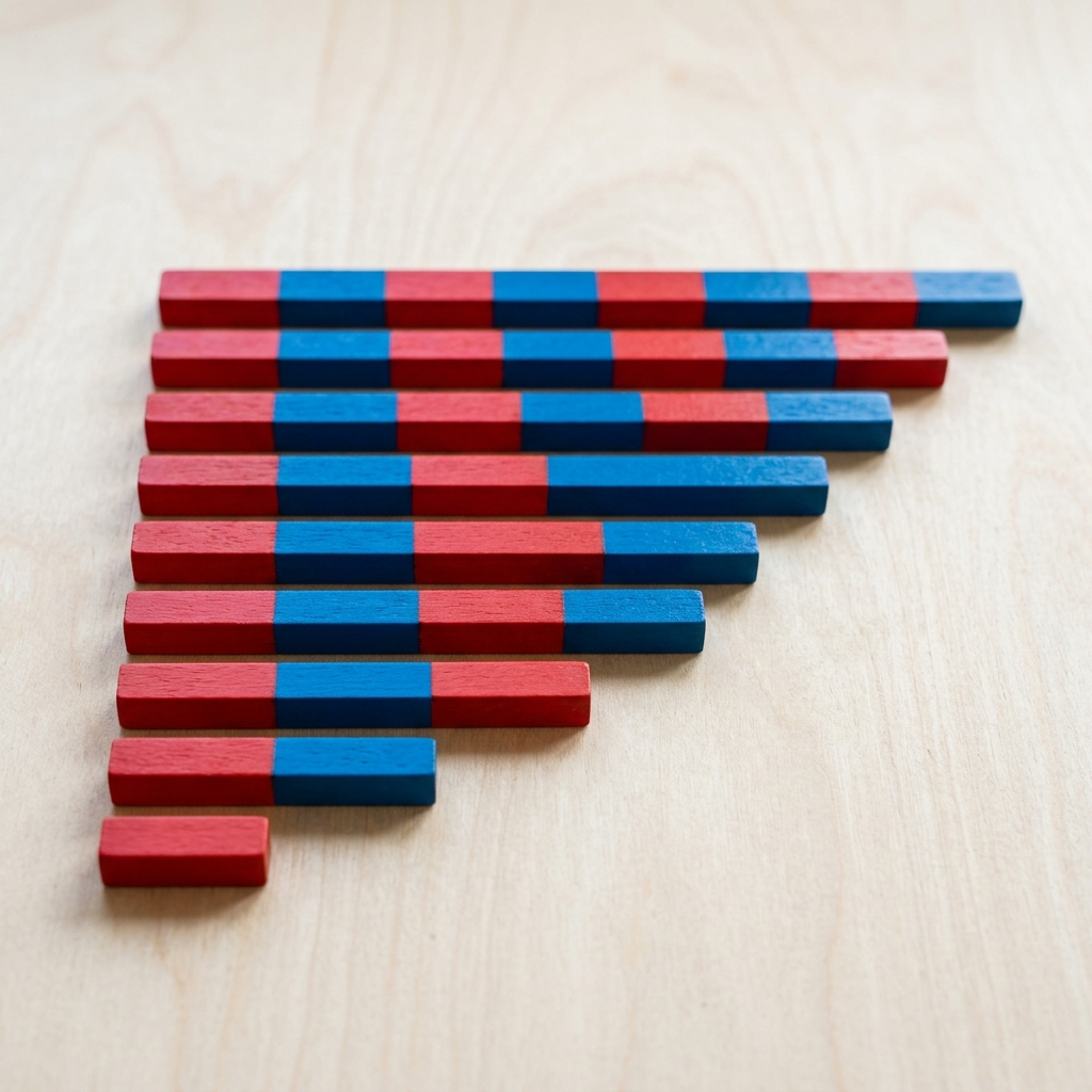 Wooden Number Rods (10 Rods Set)